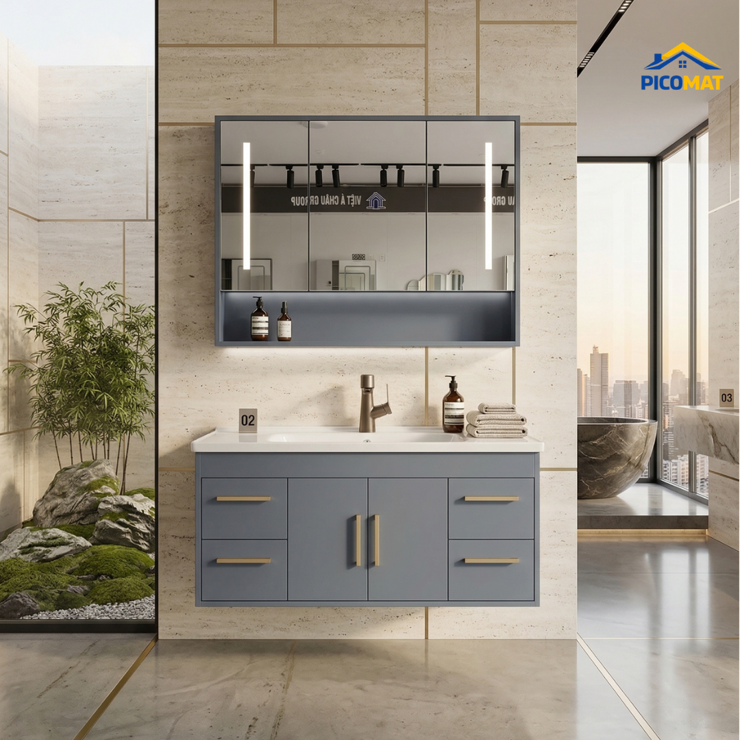 Bộ Tủ Chậu Lavabo Cao Cấp 822
