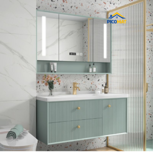 Bộ Tủ Chậu Lavabo M11 + Gương Cộc Thời Thượng