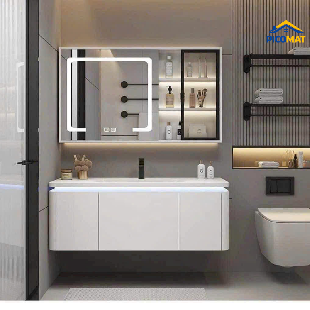 Bộ Tủ Chậu Lavabo Cao Cấp PC18 ( đặt )